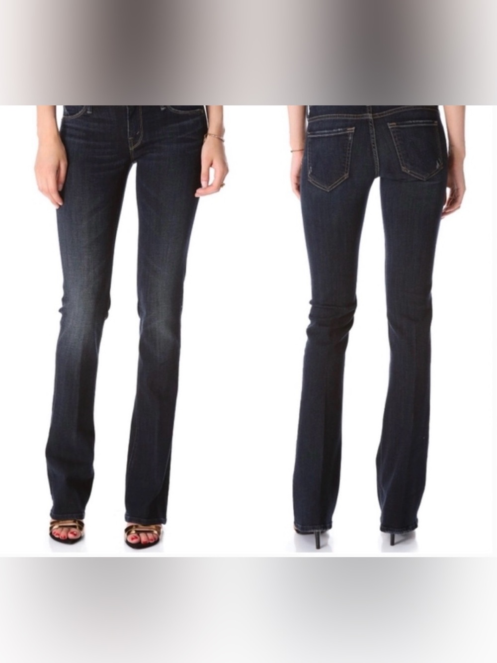 Mother The Runway Jeans Flared Jaded Dark Wash Size 29
